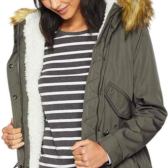 Urban Outfitters S13 NYC Military Moss Trapper Fur Hood Jacket Green Size Medium - Picture 5 of 11